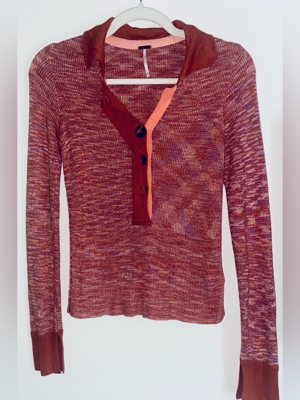 NEW✨FREE PEOPLE THERMAL KNIT HENLEY / XS